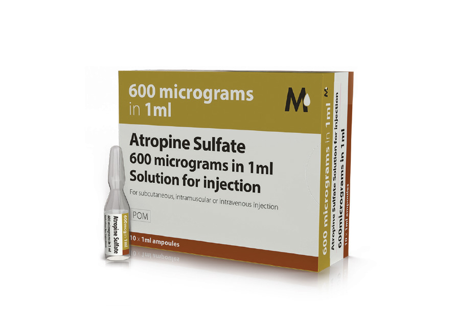 Atropine Sulphate 600mcg/ml - 1ml Ampoule