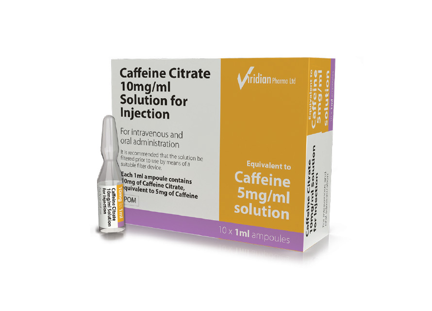 Caffeine Citrate 10mg/ml - 1ml Ampoule